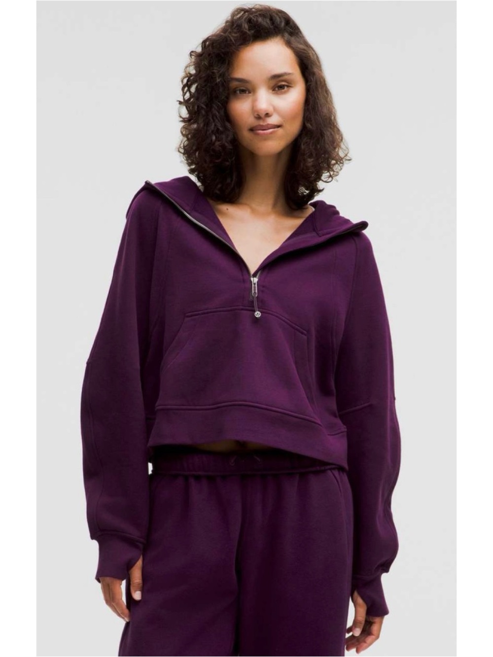 Lululemon Scuba Oversized 1/2 Zip Hoodie Size XS/S Dramatic Magenta Athleisure